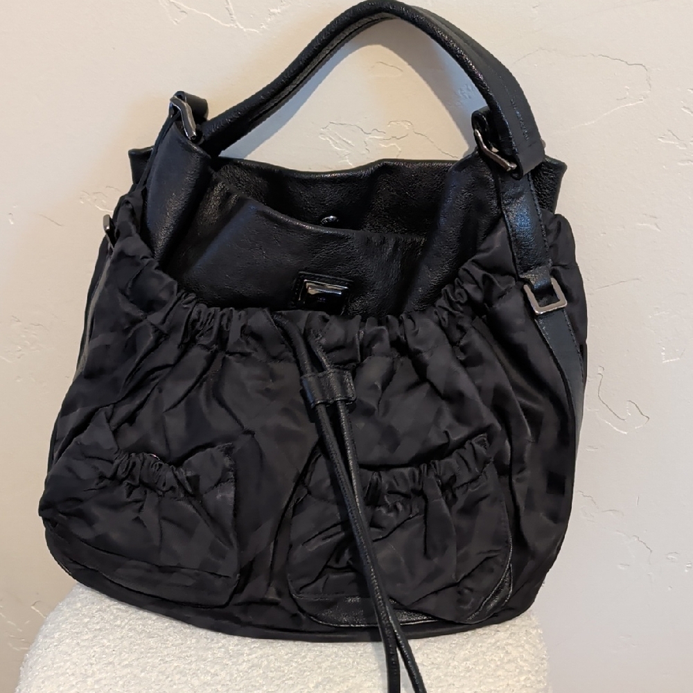 Burberry Nylon Leather Trimmed Shoulder Bag.   Excellent Condition